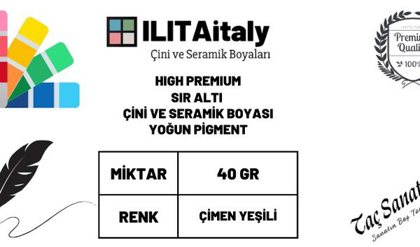 Çimen Yeşili – Sır Altı Çini ve Seramik Boyası