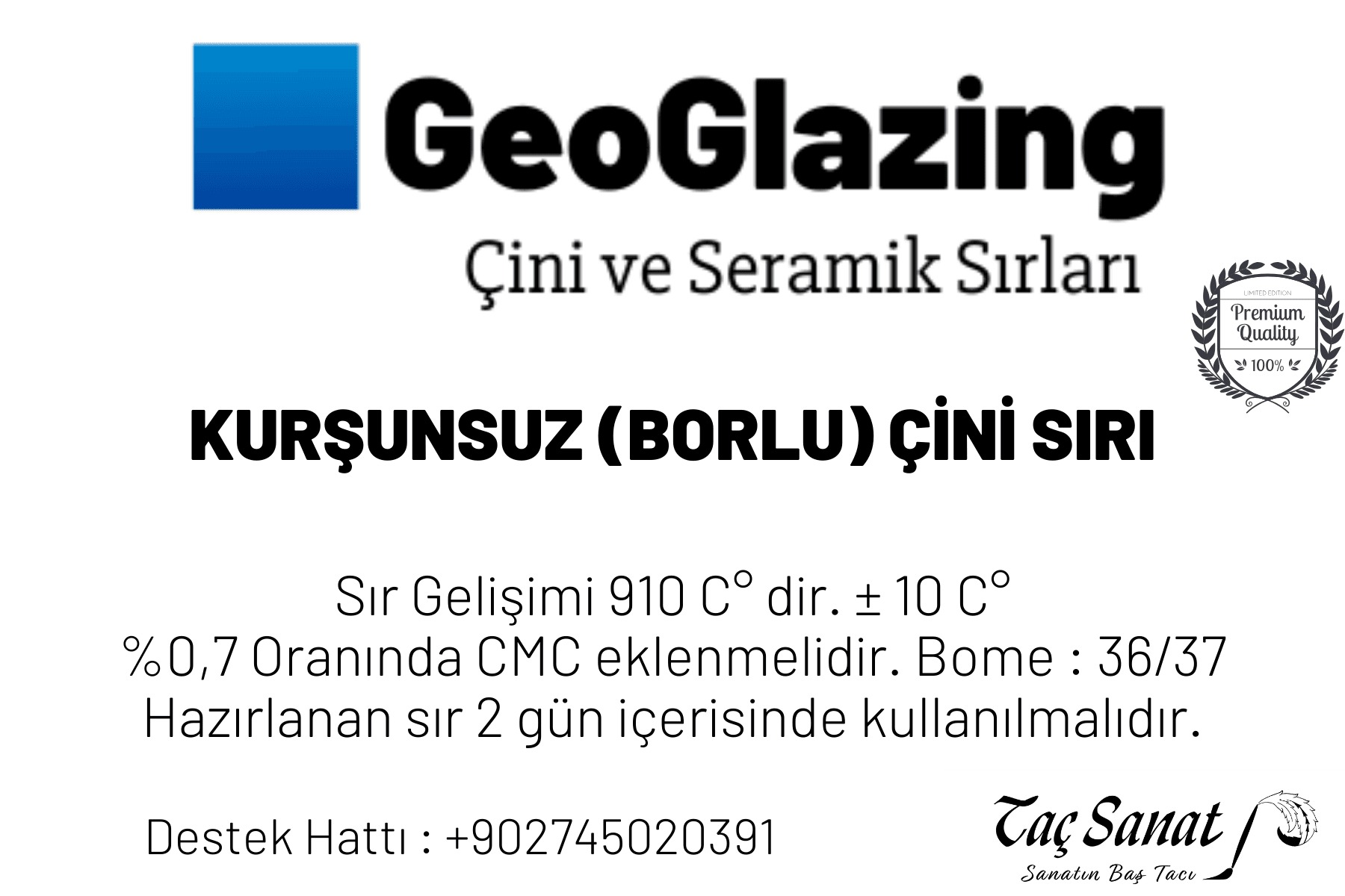Kurşunsuz Borlu Çini Sırı